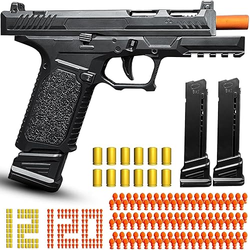 Automatic Shell Ejecting Toy Gun Pistol, Soft Bullet Toy Gun for Boys, Education Model Realistic Toy Pistol Shooting Game Toys Gifts Christmas Birthday for Kids 8+