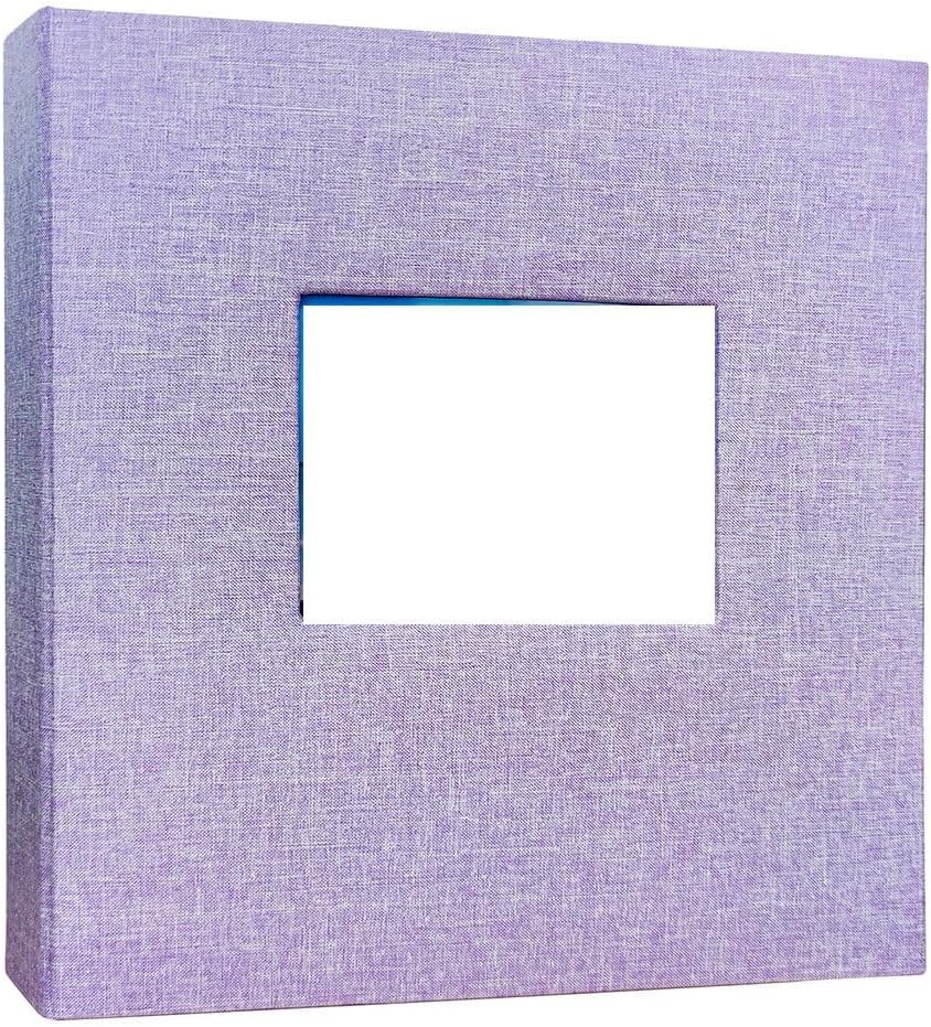 Travel Growth Commemorative Book ﻿ Linen Photo Album Storage Book Large Capacity Photo Album PP Pocket Album Applicable to Photos, Receipts, Star Cards, etc(Gray)