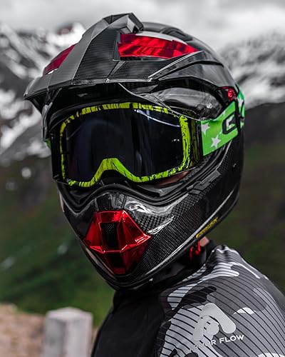 Miniatura 8 de ILM Snell M2020D - Casco completo de fibra de carbono para motocicleta de aventura, auto de carreras para hombres y mujeres, casco todoterreno