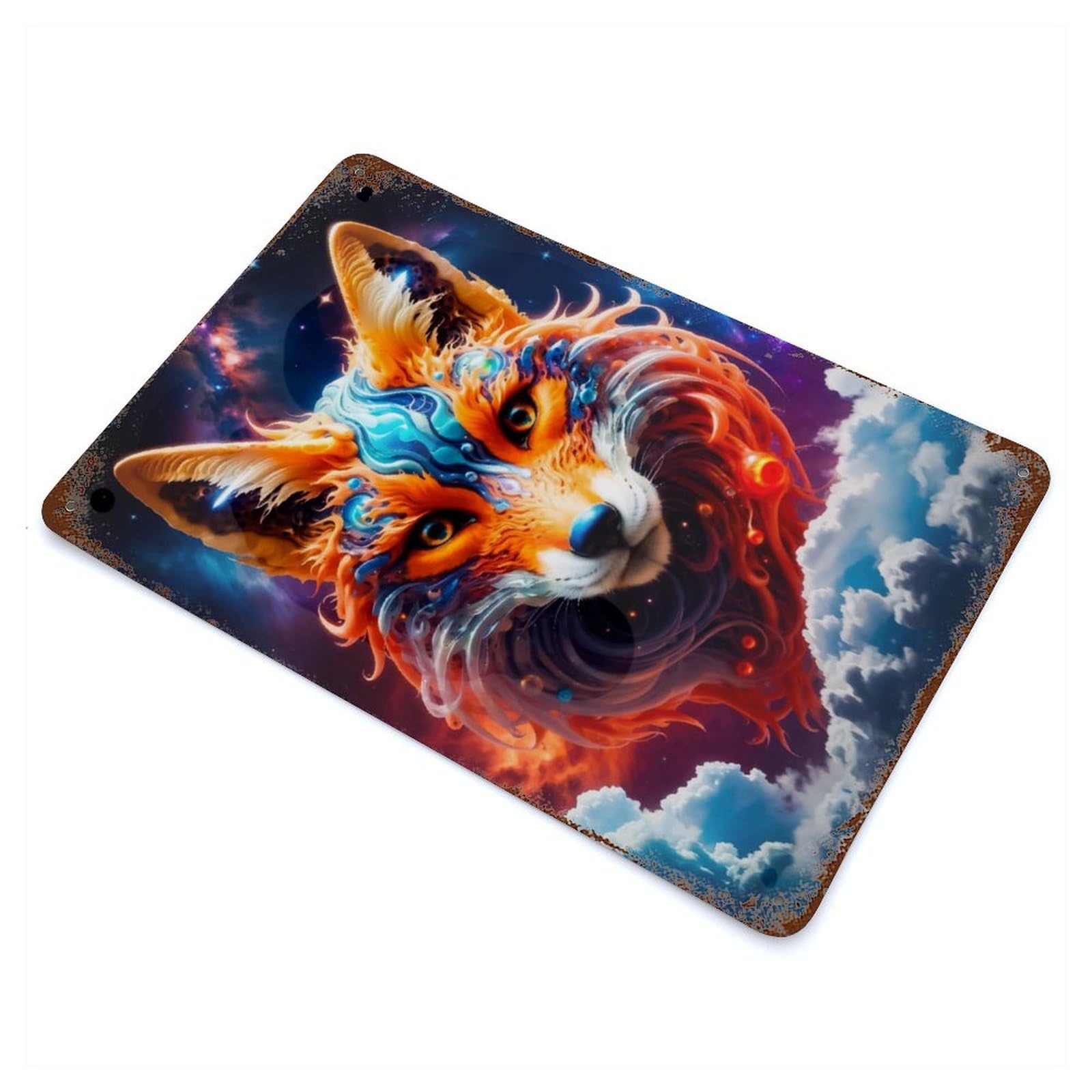 Star Fox Rusty Metal Tin Sign 11.8"x7.9", Ideal for Patio, Garden Room And Bar Decor