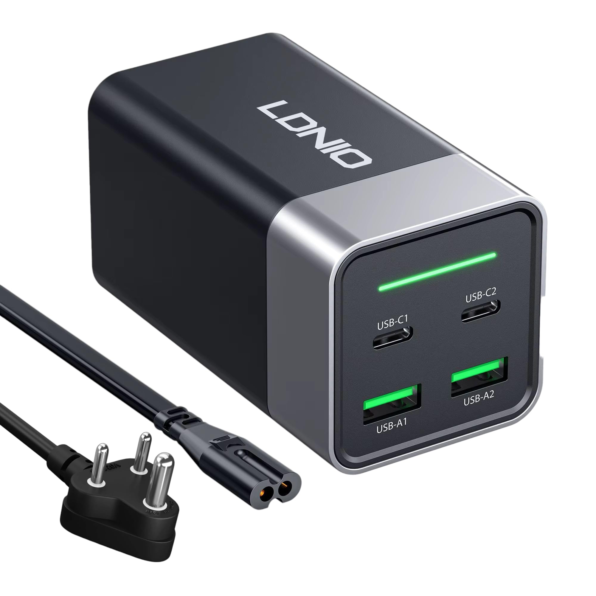 T Teclusive 120w Gan Type C USB Charger Compatible for iPhone 17 16 15 | S25 S24 Ultra | MacBook iPad Air Pro | Laptop | Super Fast 4 Port QC PD 100w Multi-Port Travel Adapter-image-35