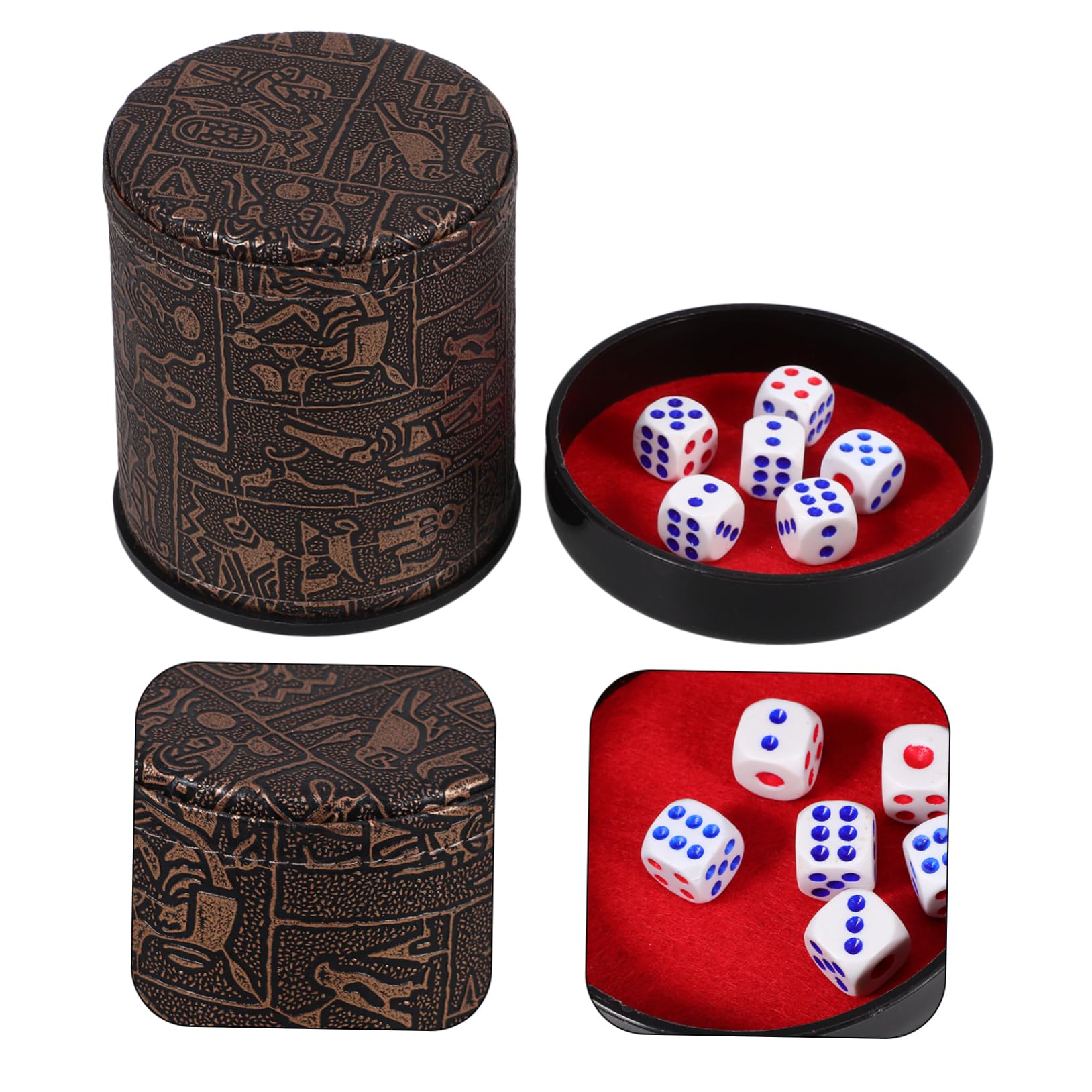 TOYANDONA 5 Sätze Schallgedämpfter Würfelbecher Würfelstapelbecher Würfelbecher Mit Würfeln Ktv Bar Requisiten Würfel Shaker Halter Spiel Requisiten Party- Abs