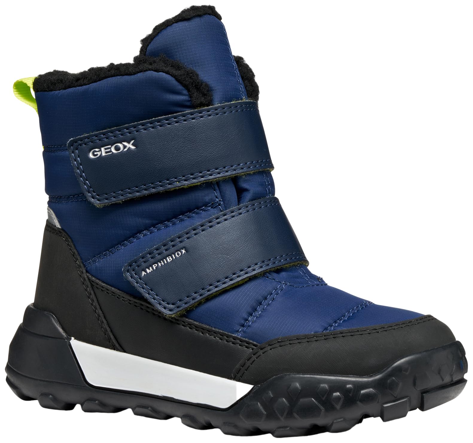 Geox Boy's J Trekkyup B ABX Ankle Boot, Navy Lime, 2.5 UK