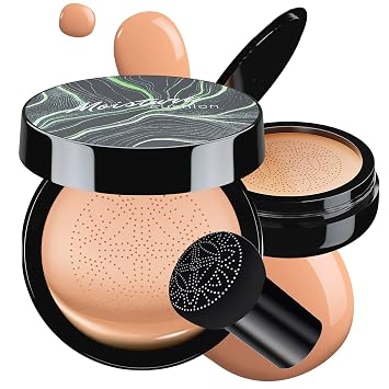 Mushroom Head Air Cushion CC Cream - Tattoo Cover up BB Cream Foundation Makeup Moisturizing Concealer Long-Lasting, Cushion Foundation Full Coverage Self Adjusting Nude