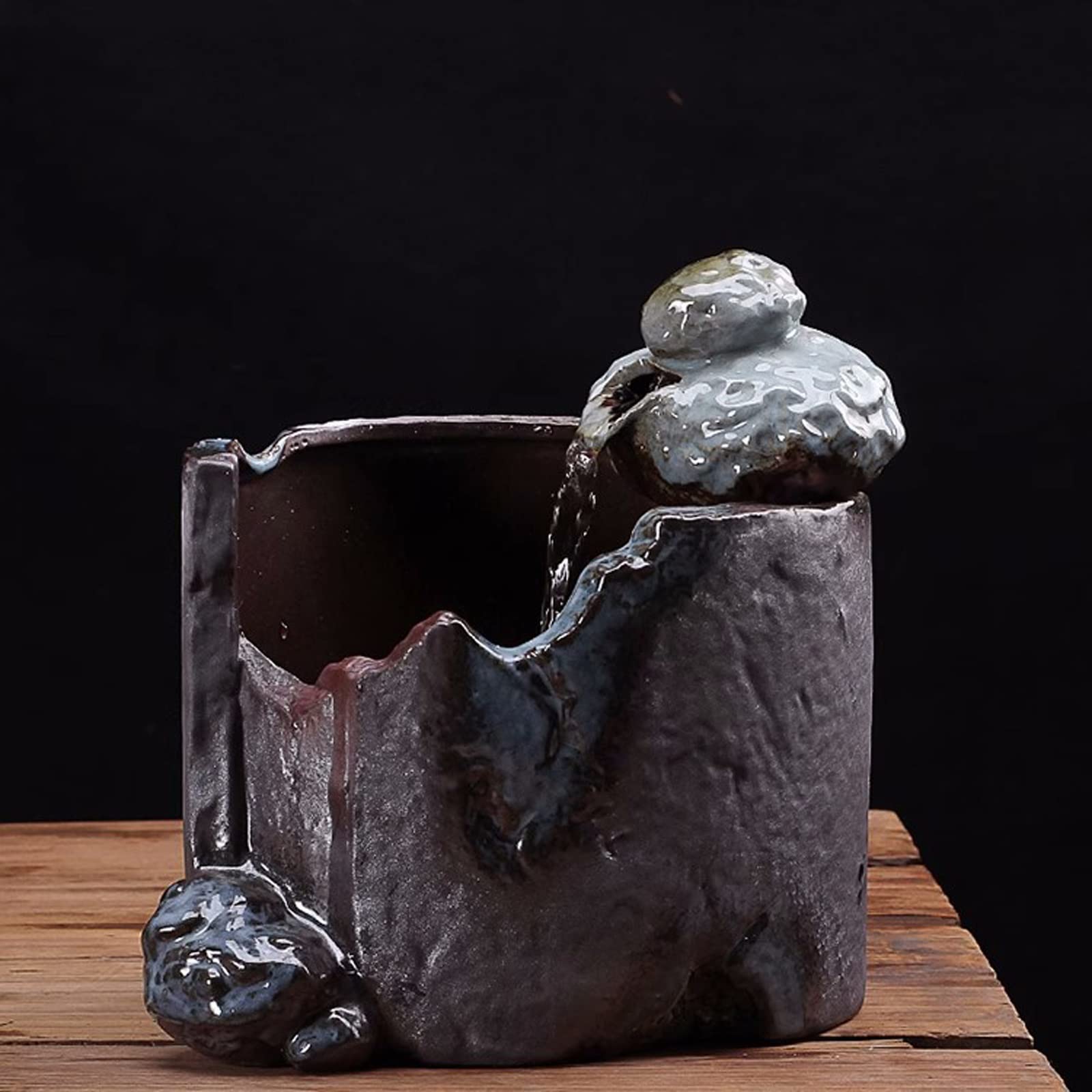 fontana da tavolo Cascate for interni Fontane Colonna Vaso in ceramica Fontana da tavolo Feng Shui Fontana da tavolo con pompa automatica I migliori regali for la casa for amici o famiglia fontana dec