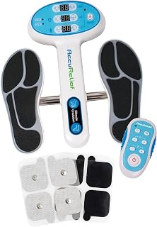 AccuRelief Foot Pain Relief Device Kit, with 8 Extra Pads, Leg Massager for Circulation and Pain Relief, Massager for Feet, Circulation Device