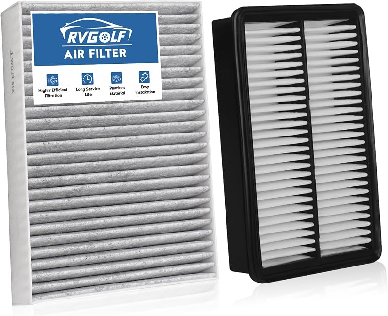Kit Filtro de Ar do Motor e Filtro de Cabine RVgolf para Hyundai Sonata 2.4L Gasolina 2015 a 2019 – 2 unidades