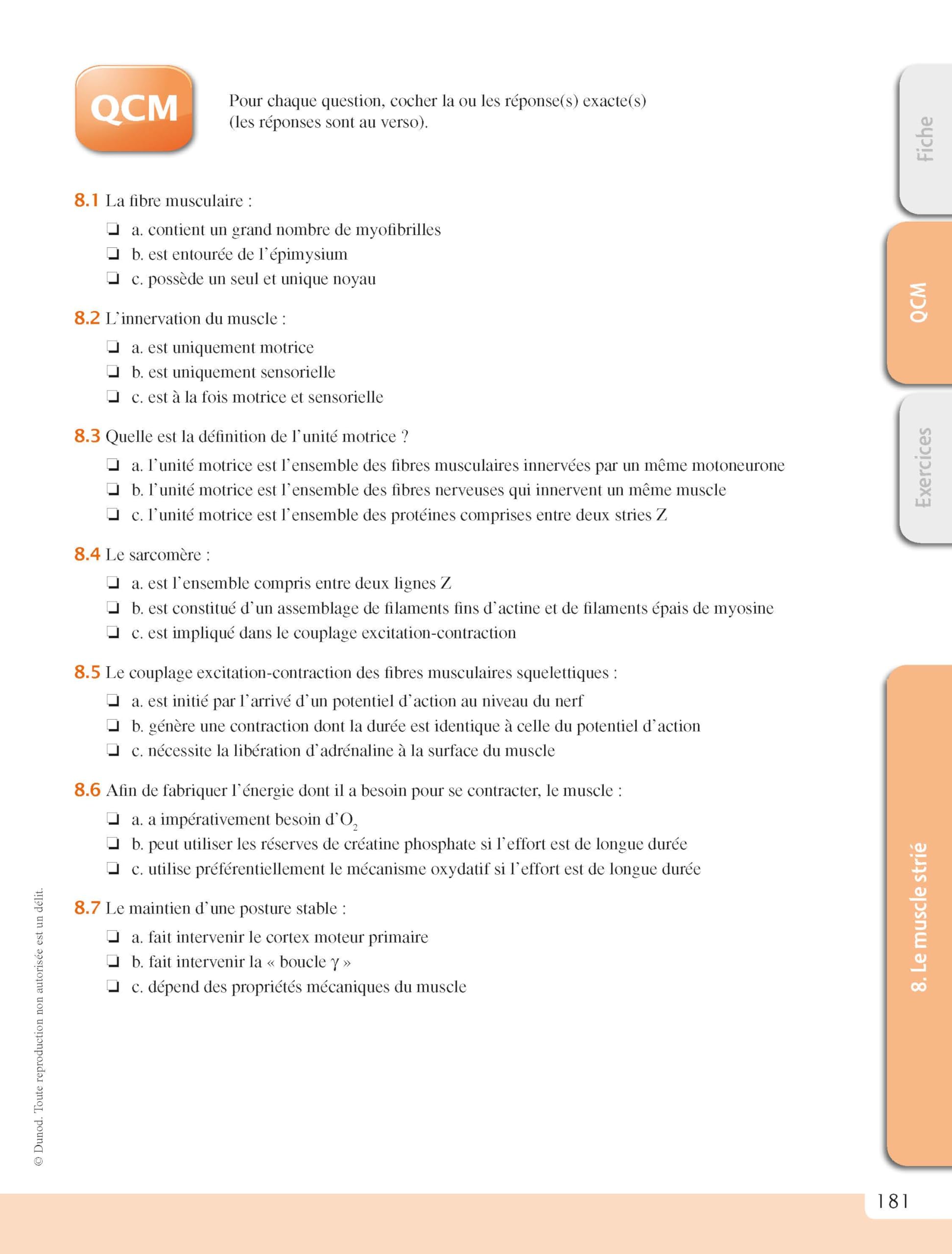 Le cours de physiologie humaine - 3e éd.: 157 fiches de cours, 150 QCM et exercices corrigés