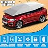 Sombrilla totalmente automática para techo de auto, carpa universal con soporte, cochera portátil de protección, toldo plegable móvil para exterior, negro-5m 7
