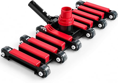 Commercial Grade Pool Vacuum Head with Wheels,19" Extra-Wide & Weighted Flexible Heavy-Duty Vac Cleaner for Effortless, Deep Cleaning