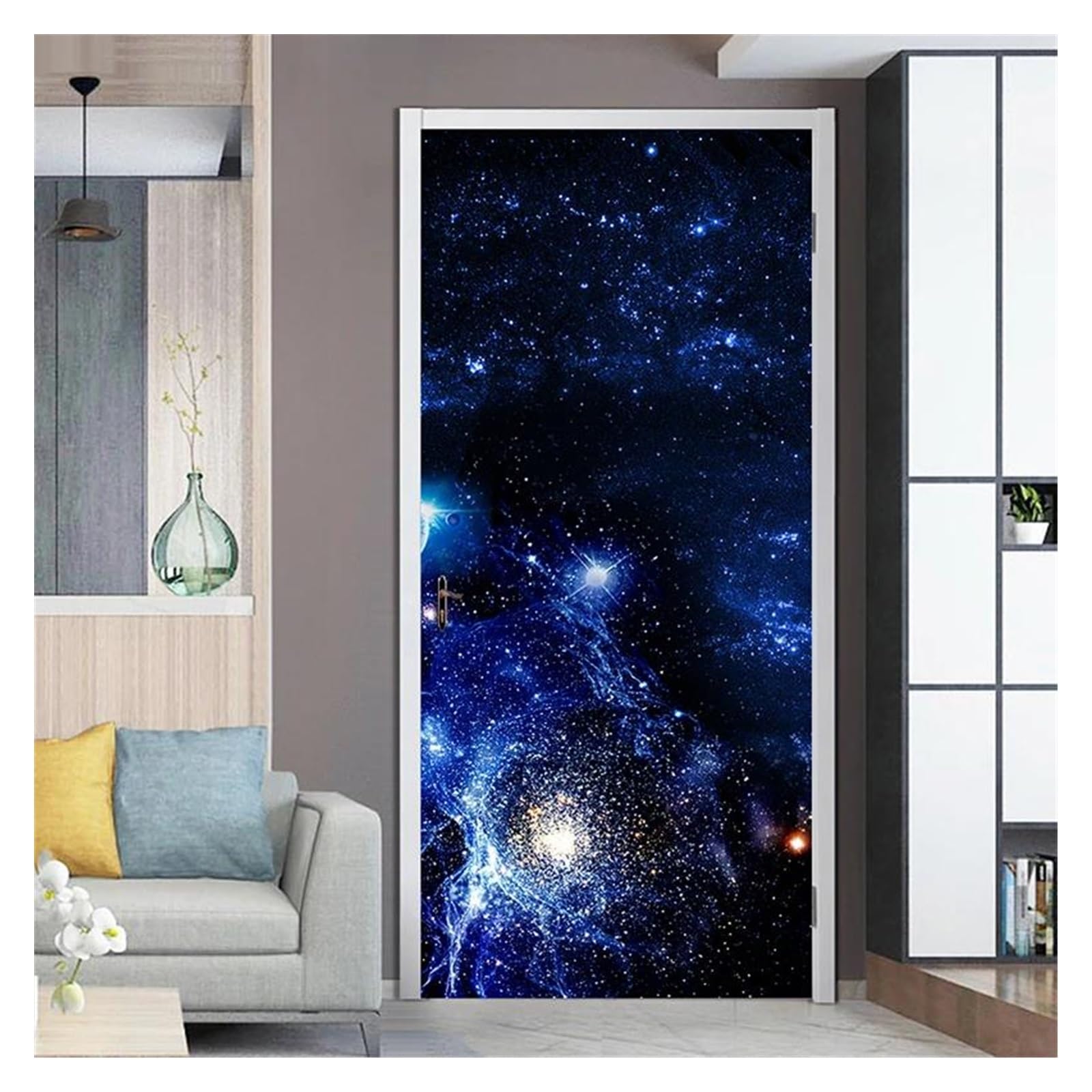 Naklejki na drzwi Naklejka Dekoracyjna Na Drzwi 3D Fototapeta Wodoodporna Samoprzylepna Naklejka Na Drzwi Do Sypialni Salon Tapeta Na Drzwi Do Sypialni(95x215cm)