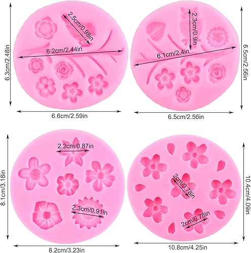Miniatura 2 de Molde de silicona para pájaros, ramas de árbol, hojas de fondant, molde de flor de ciruelo, flor de ciruelo, molde de chocolate para decoración de