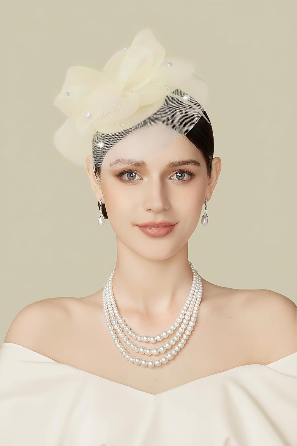 Fascinators Hats for Women - Kentucky Tulle Derby Tea Party Pillbox Hat for Cocktail Wedding Party with Hair Clip - Image 4