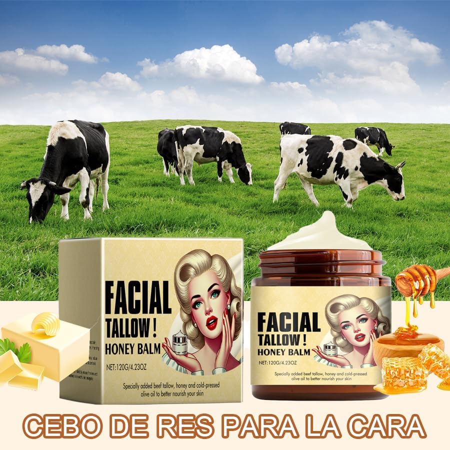 Miniatura 8 de Cebo de Res para la Cara Original, Sebo de Res para la Cara, Bálsamo de Sebo de Vacuno Ecológico Alimentado Con Pasto para Una Piel Tersa Hidratante