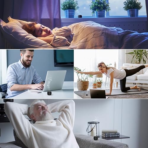 Miniatura 14 de Máquina de Sonido de Ruido Blanco Babelio, Luz Nocturna, Mini y Portátil, 15 Sonidos Sin Bucle, Temporizador, Función de Memoria, para Adultos y 1 -