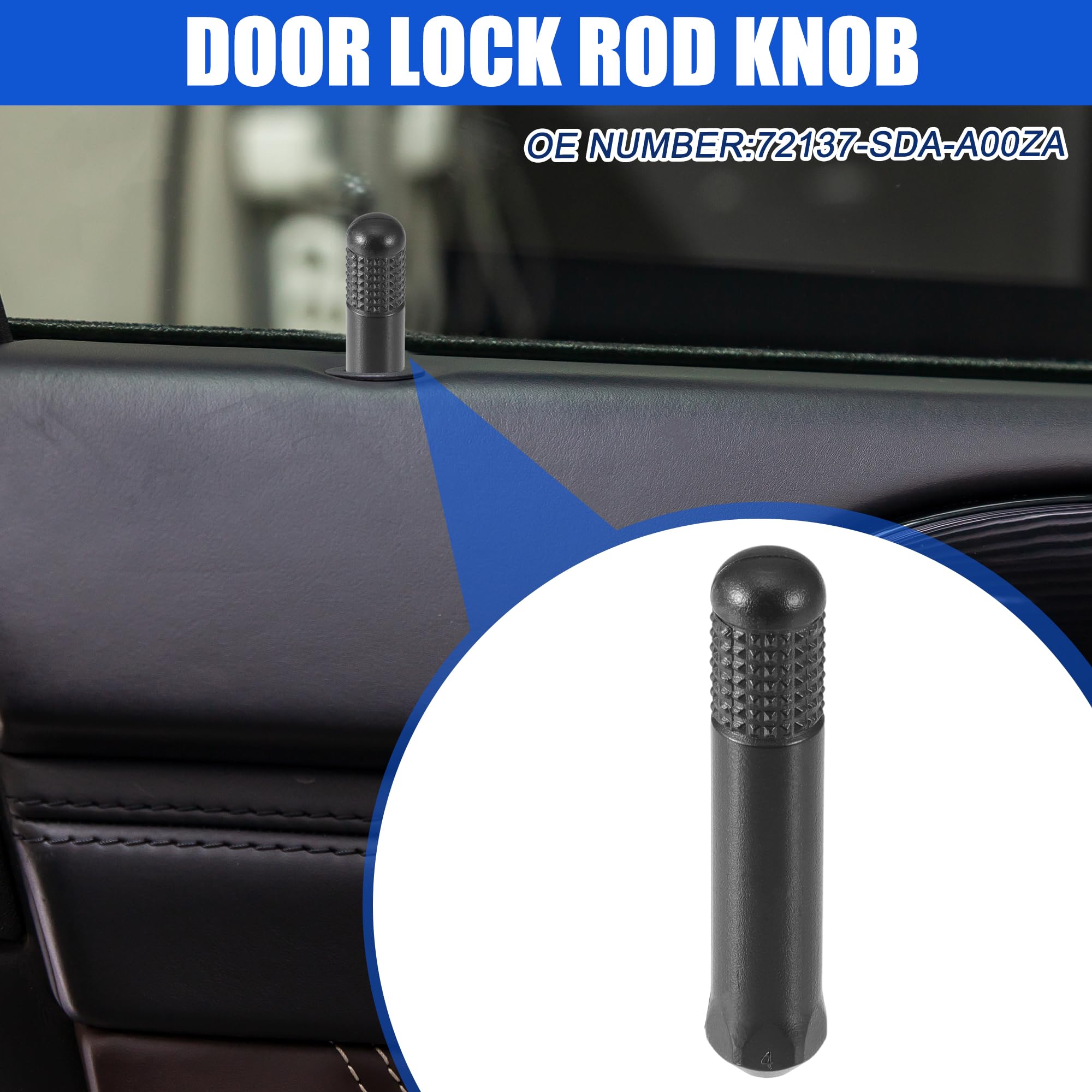 Honda Accord Door Lock Knob - Black -2