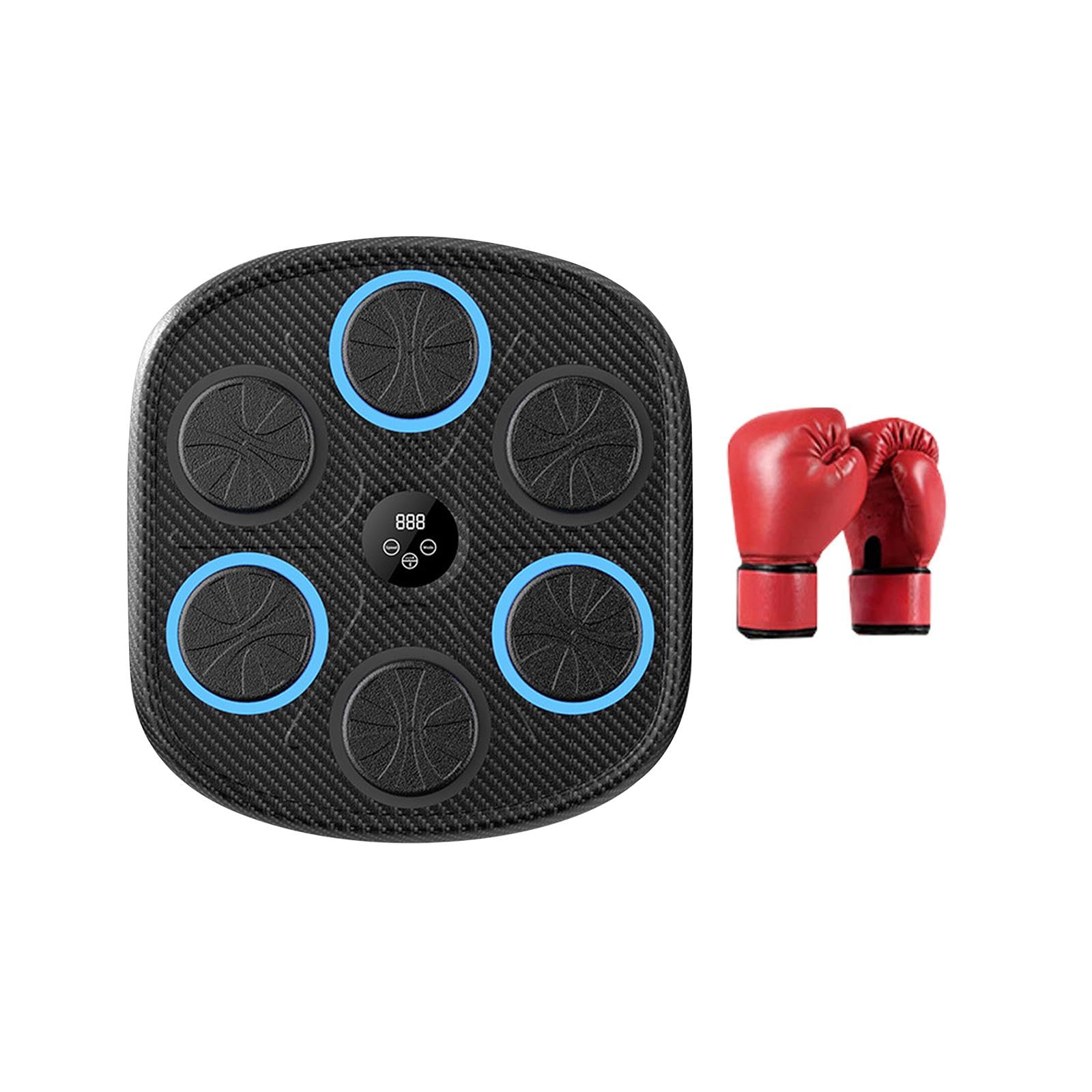 Music Boxing Training Machine for Adults Electronic Music Boxing Wall Target w Red Boxing Gloves Carbon Fiber-image-19