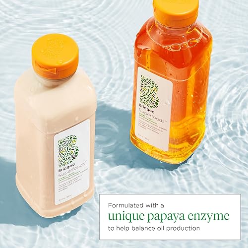 Miniatura 2 de Briogeo Superfoods - Paquete de cabello de mango + cereza, repone el cabello opaco, seco y aceite de equilibrio para cabello graso, controla el