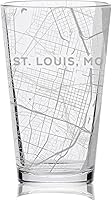 Vista 100 de ALBUQUERQUE NEW MEXICO Engraved City Street Map Beer Pint Glass Perfect Drinking Gift Idea & Unique Decor!