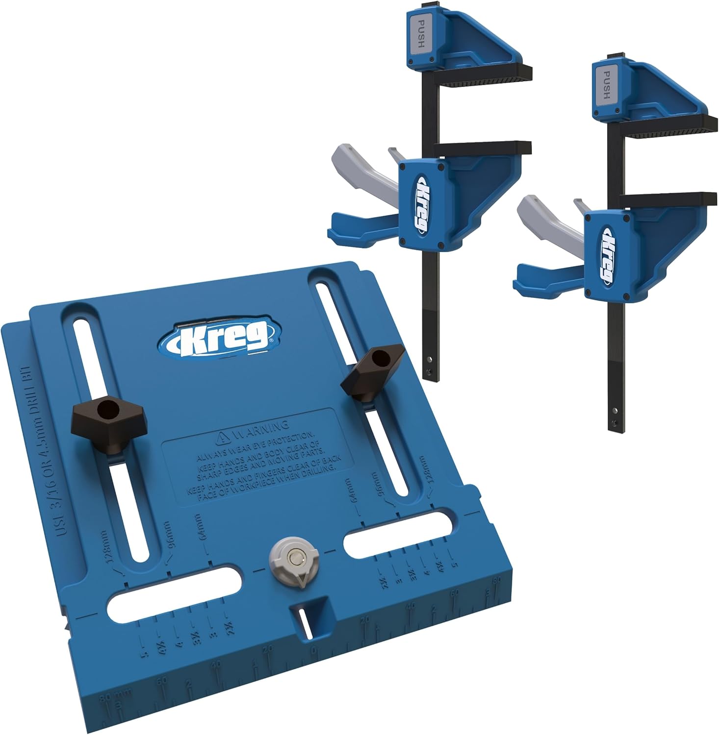 Kreg KHI-Pull Cabinet Hardware Installation Jig with 6" VersaGrip Clamps