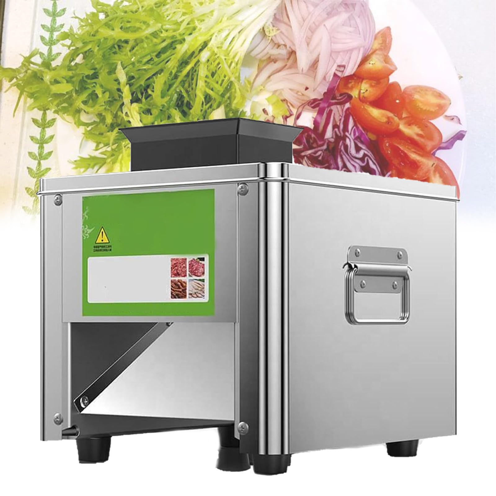 Elektryczna maszyna do krojenia mięsa, krajalnica do żywności ze stali nierdzewnej 850 W do restauracji, kuchni, supermarketu - idealna do wydajnego rozdrabniania mięsa