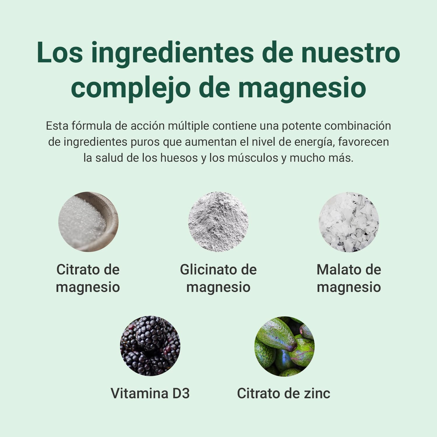 Complejo de magnesio Theonia de alta concentración - Salud muscular y ósea, función nerviosa y ayuda energética - 60 cápsulas, sin OMG, apto para vegetarianos