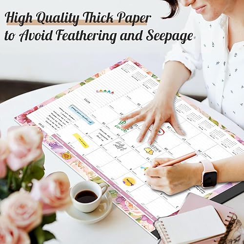 Miniatura 4 de Gannyfer Calendario de escritorio 2026 - Calendario de escritorio grande de 18 meses 2026-2027, uso de enero de 2026 a junio de 2027, calendario de