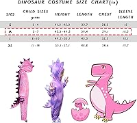 Vista 4 de Disfraz de T-rex rosa para niñas de 3 a 14 años