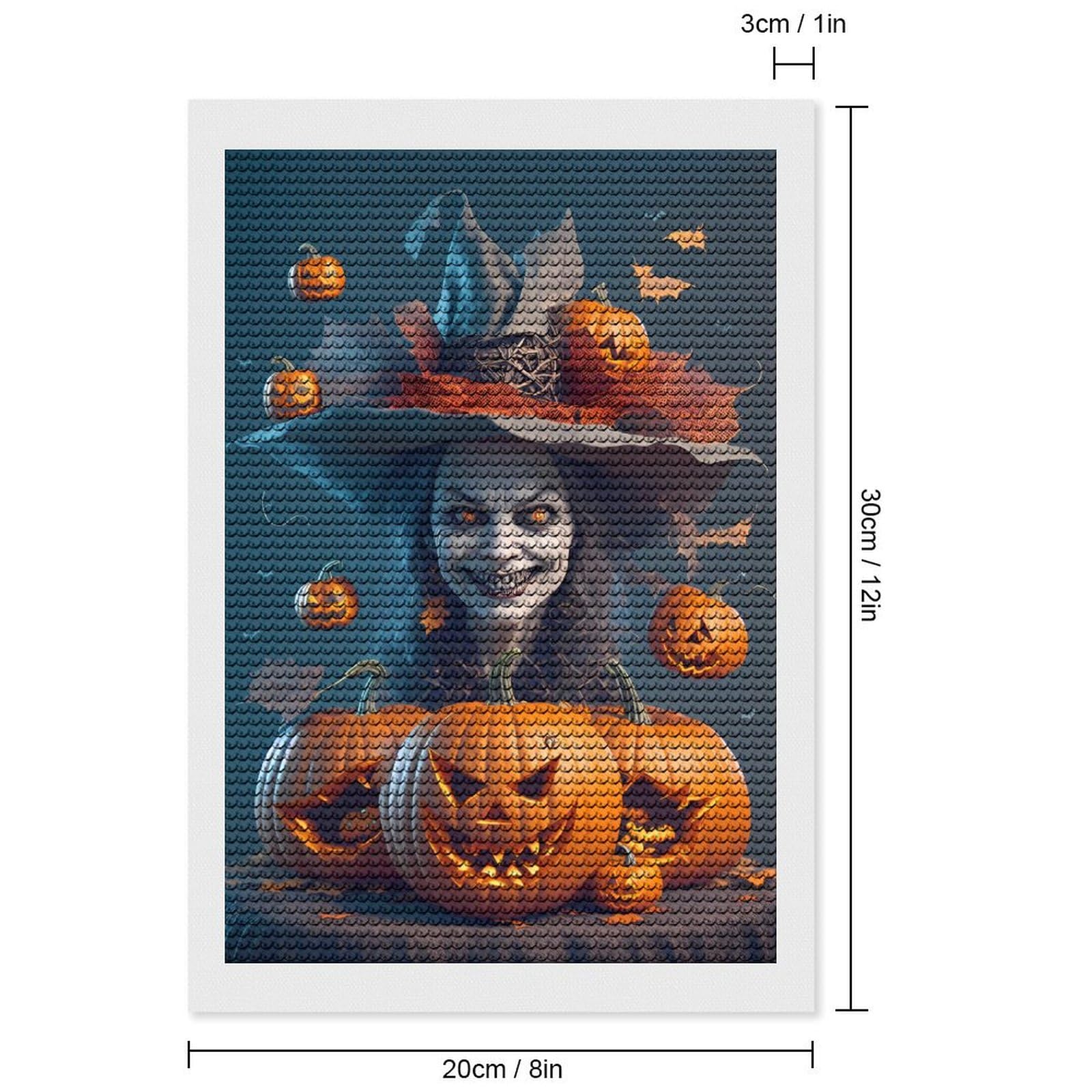 Halloween Diamond Painting Kit For Adults - 14x14 Inch Witch 5D Full Drill DIY Gem Art - View #4