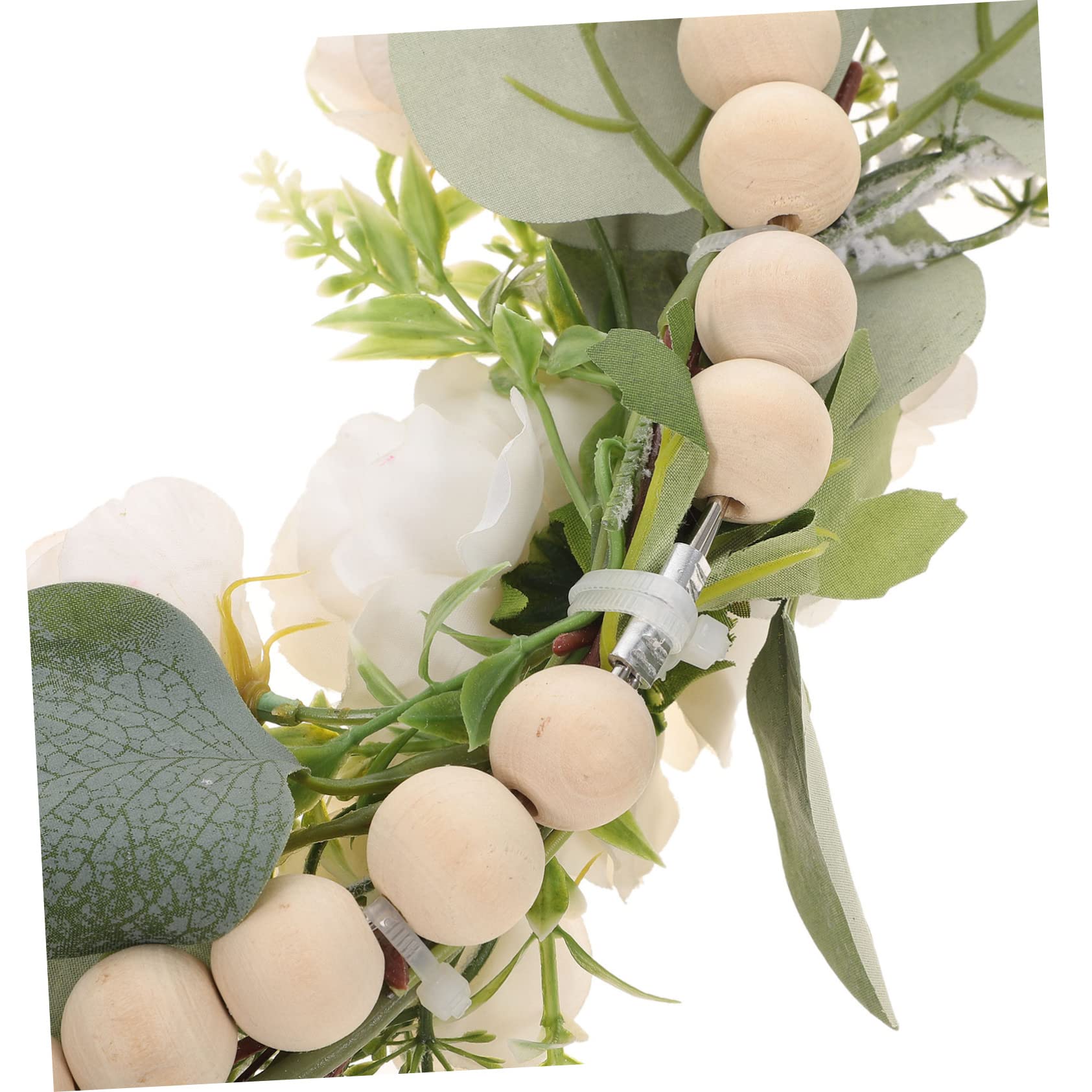 3stücke Holzperlen Girlande Mit Kunstblumen Romantische Wanddeko Für Hochzeit Festlichkeiten Und Zuhause Nordic Stil Für Liebevolle Atmosphäre Und Kreative Dekoration