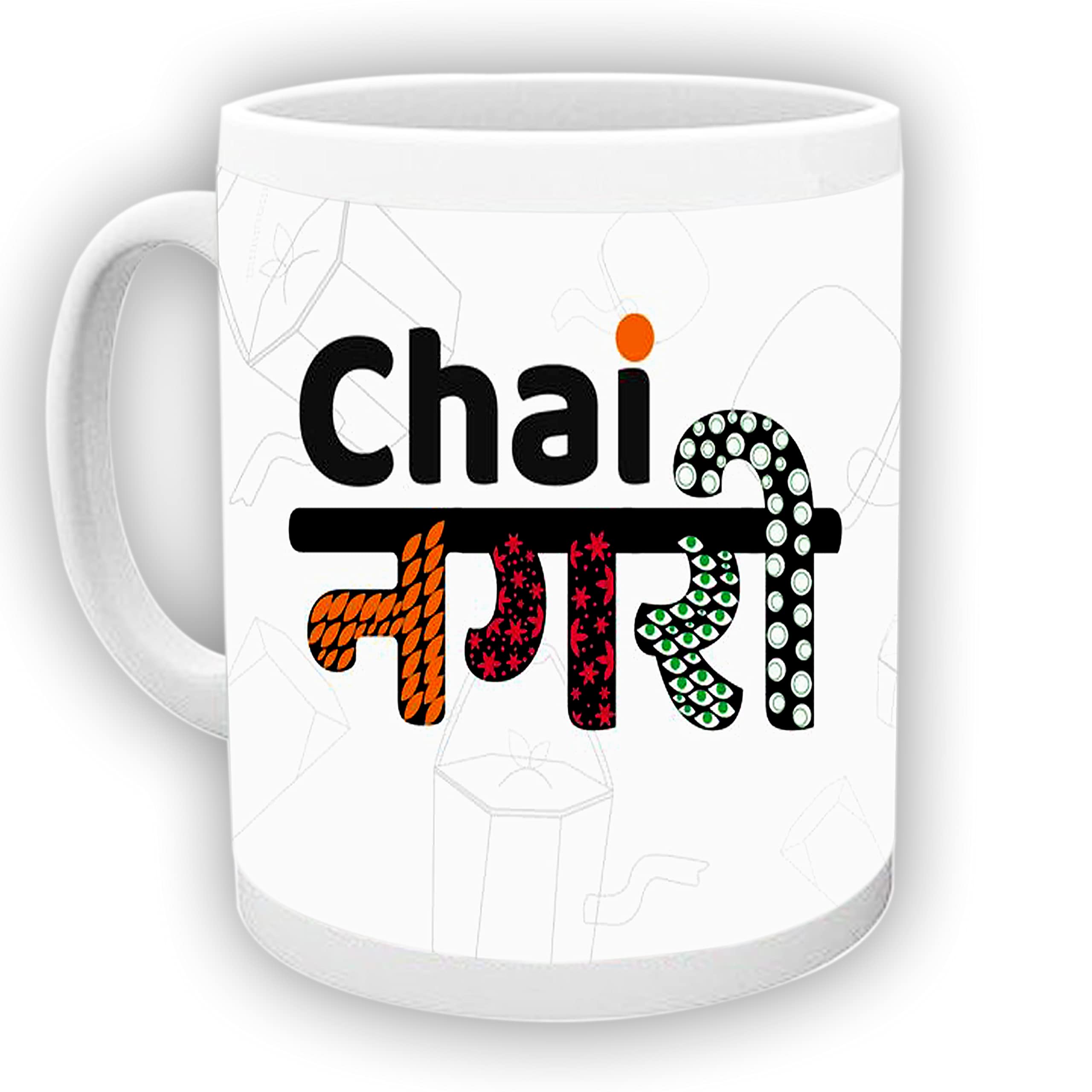 AC ADITI CREATIONS Chaii Nagari - Coffee/Tea/Milk Mug 350 ML / 8.4 cm