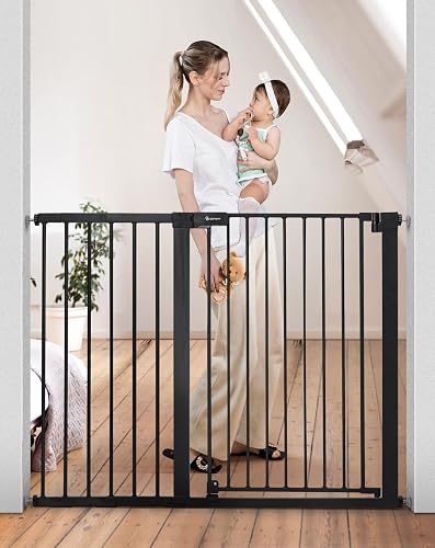 COMOMY 36" Extra Tall Baby Gate for Stairs, Fits 29.5" to 48.8" Openings