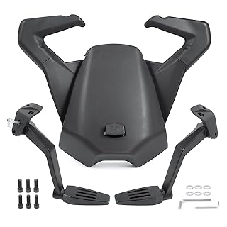 Upgraded Passenger foot pegs +Passenger Seat with Grab Handles for Can Am Ryker All Models, Replace #219400842, MAX Mount 219400800 Required (Seat + Pegs)