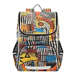 Abstract Pattern1 School Backpack for Boys Girls Elementary School Bookbag Travel Bag Daypack for Students