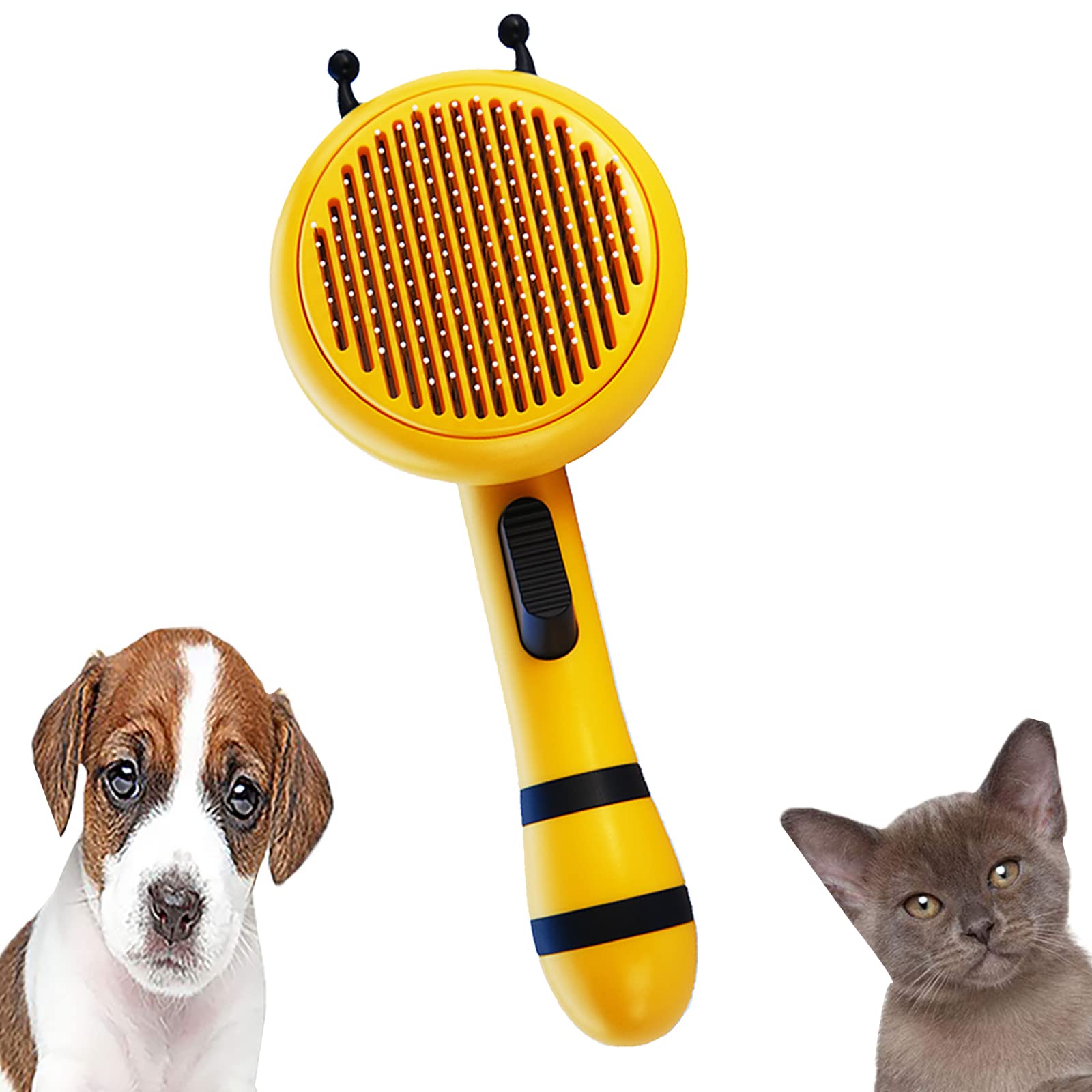 Cat Brush, Cat / Dog Grooming Brush, Used for Combing Loose Hair Combs of Cats and Dogs, Professional Hair Removal Brush Suitable for Short or Long Haired Cats, Dogs and Rabbits Can Improve Pet Blood Circulation