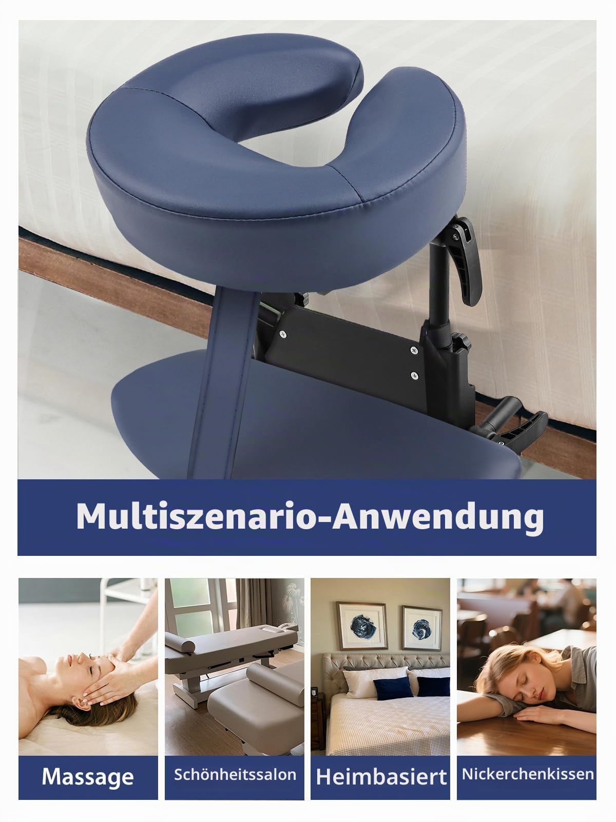 EBANKU Massage Gesicht Wiege Kissen für Massagetische, Massage Universal Kopfstütze Gesichtskissen/Gesichtskissen für Massagetisch-Grau