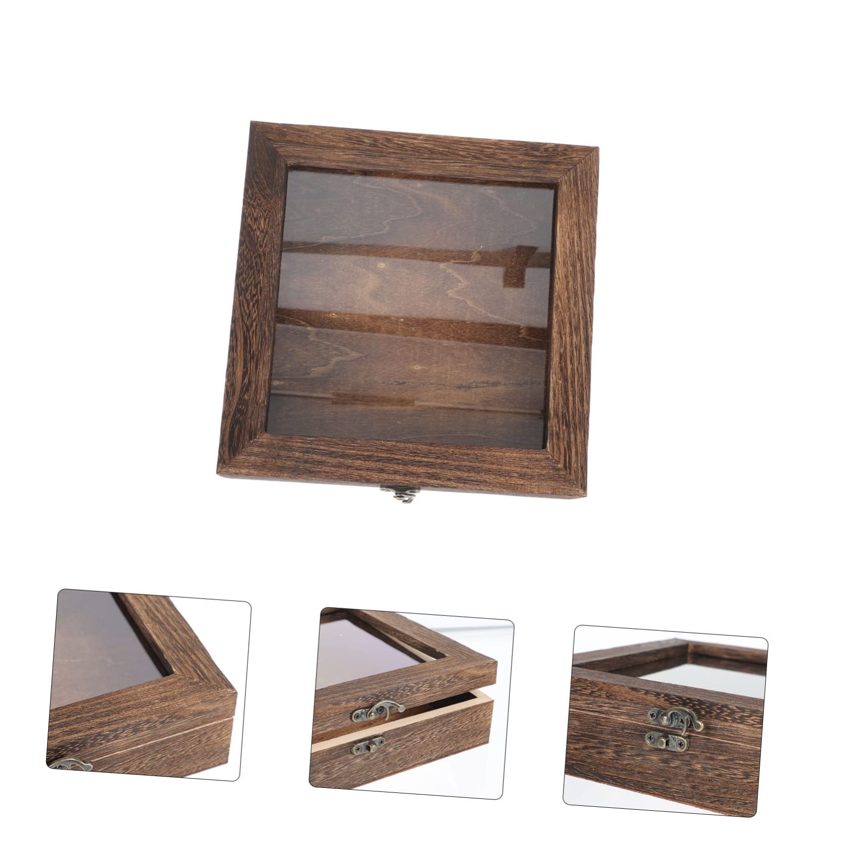Caja de Muestras de Insectos Tapa Acrílica Vintage de Madera