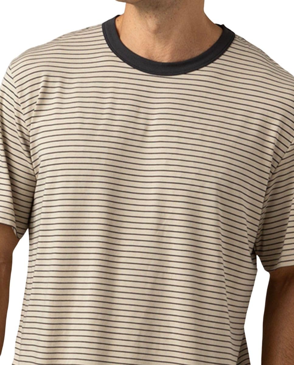 ZD ZERO DEFECTS | Pijama Corto Hombre Modal Transpirable | Rayas Plomo‑Beige y Pantalón Liso | Tejido Ligero Fresco y Suave | Varias Tallas Disponibles