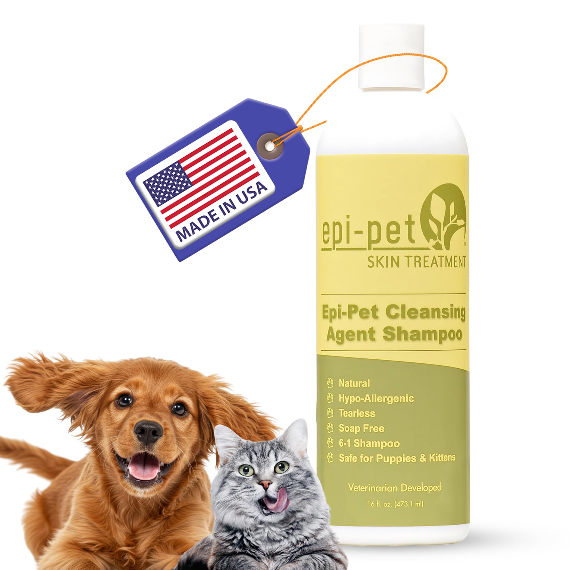 Epi-Pet Cleansing Agent Pet Shampoo, 16-Ounce
