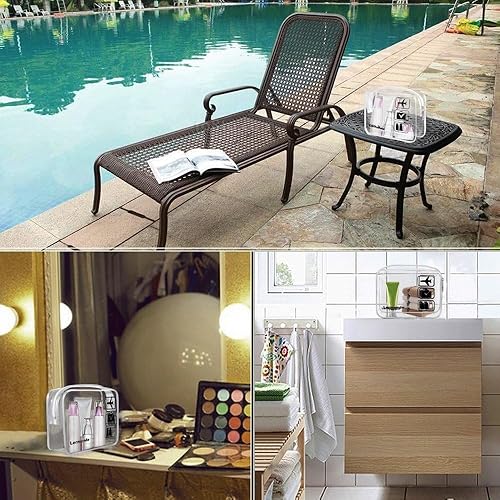 Miniatura 45 de Lermende 2pcs Clear Toiletry Bag TSA Approved Travel Bag,Carry On for Travel,Airport Airline Accessories Compliant Bag,Quart Sized Makeup Cosmetic