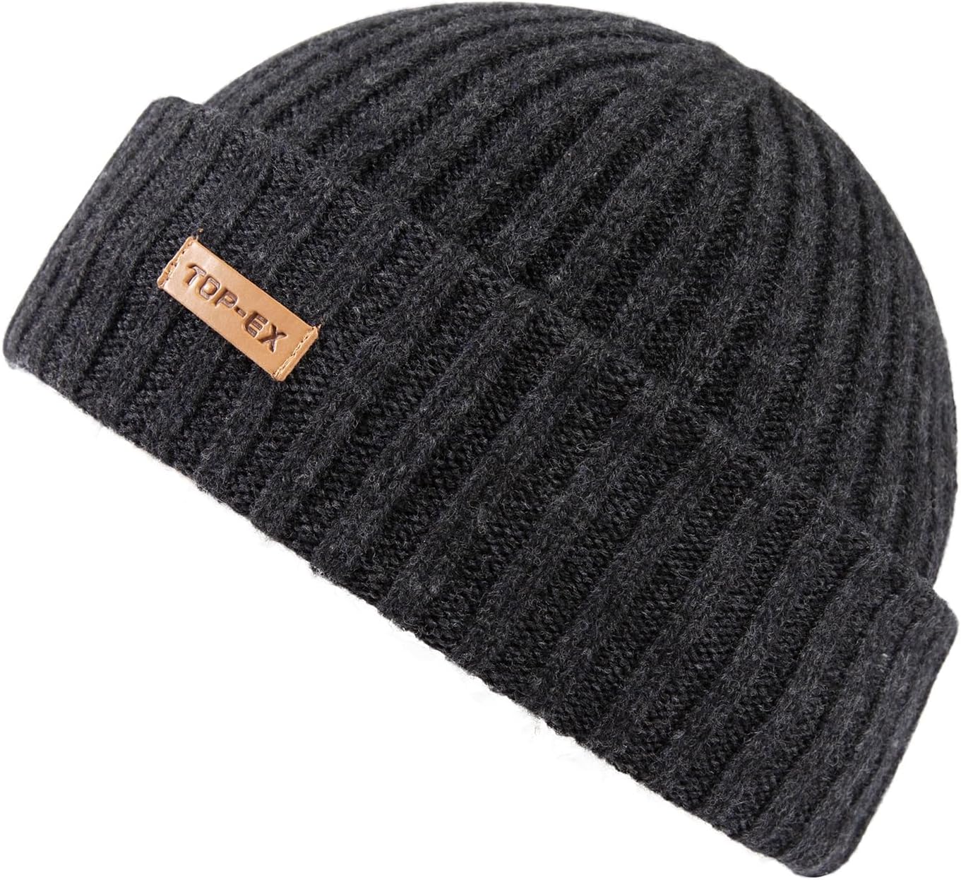 PolarWool™ 100% Merino Wool L/XL/XXL Fisherman Beanie Watch Cap Single Layer 3 Styles Warm Winter Knit Hat for Men Women