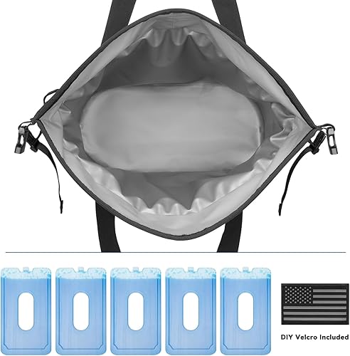 Miniatura 3 de Enfriador suave portátil, bolsa térmica aislada a prueba de fugas, hielera portátil para campamento, pesca, al aire libre, picnic, almuerzo, playa,