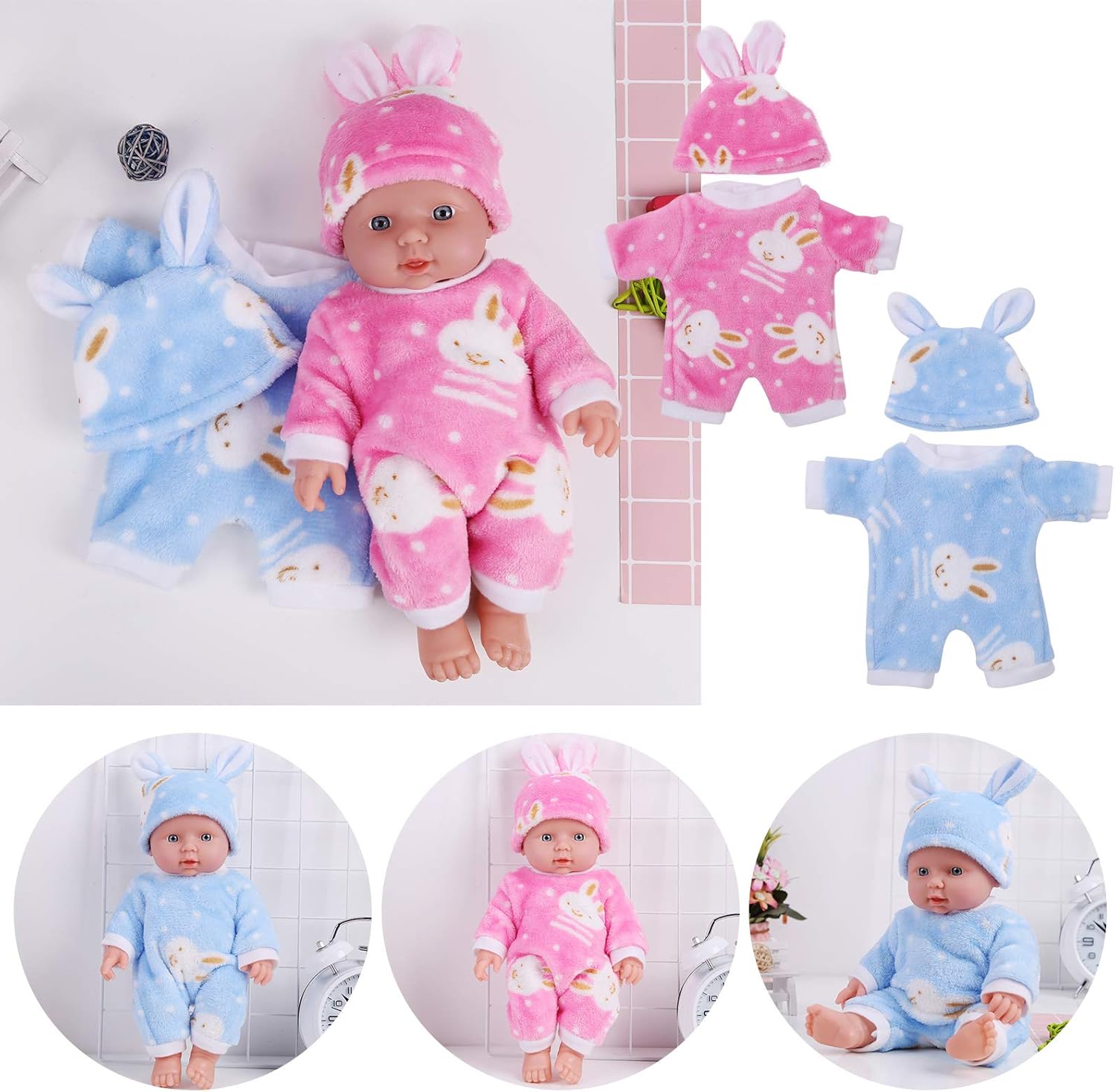 Cadeau Pour Enfants Garcons Filles Poupon Nouveau Ne Realiste Simulation En Vinyle Souple Poupon Fille Reborn Demiawaking Poupee Reborn Bebe 30cm Noir Blanc Jouets Poupon Changer De Vetements Poupees Et Accessoires Jeux Et