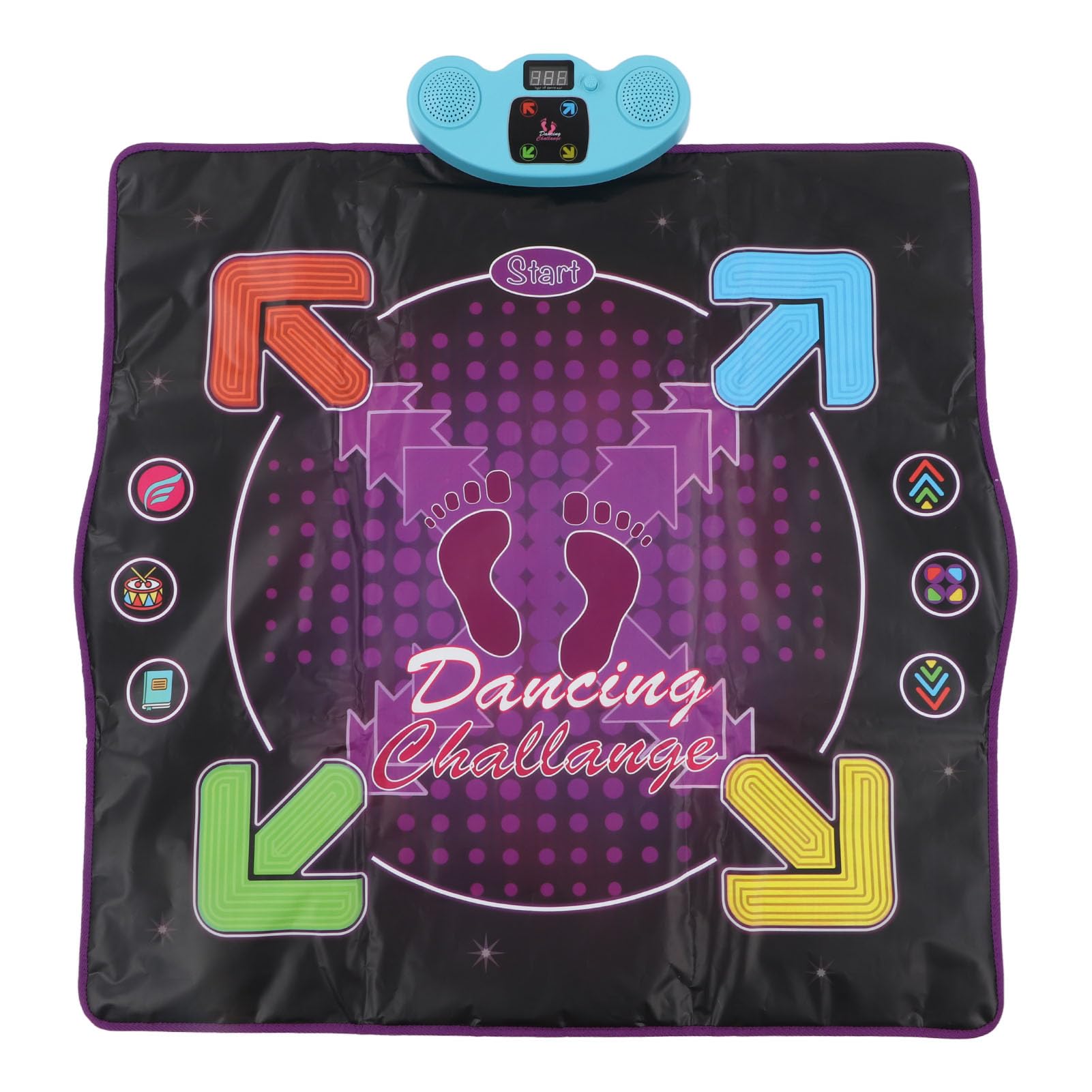 Alfombra de baile para niños, 4 modos juego ajustable con música integrada, Alfombra electrónica infantil para fiestas y ejercicio, for niños y familias en interiores
