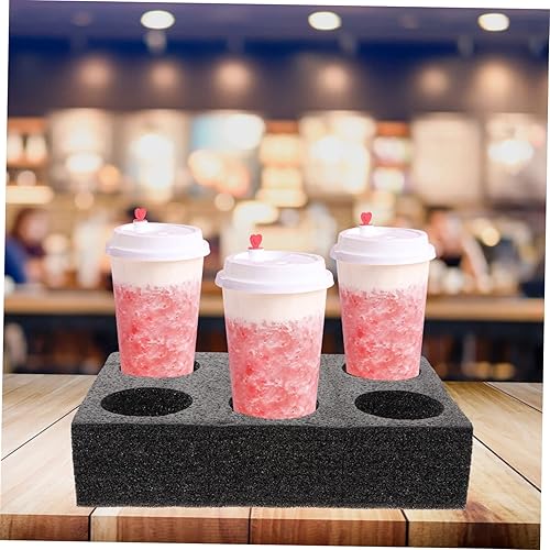 Miniatura 7 de 2 bandejas portadoras desechables para tazas de bebidas, portador de bebidas portátil para llevar, soporte reutilizable para tazas de café para