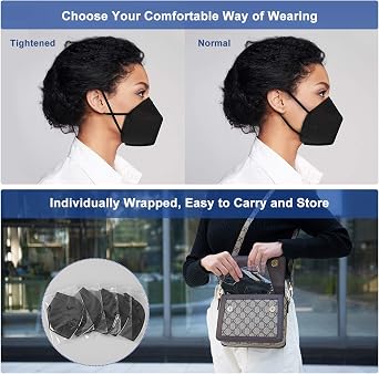 KN95 Face Mask 60 Pack,Individually Wrapped 5-Layer face Masks,Filter Efficiency95%