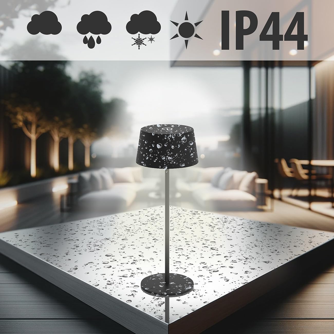 Lunartec Tischleuchte USB: 8er-Set LED-Akku-Tischleuchten, 150 lm, warmweiß, dimmbar, IP44 (Touch Tischlampe, Tischlampe kabellos dimmbar, Akkus)