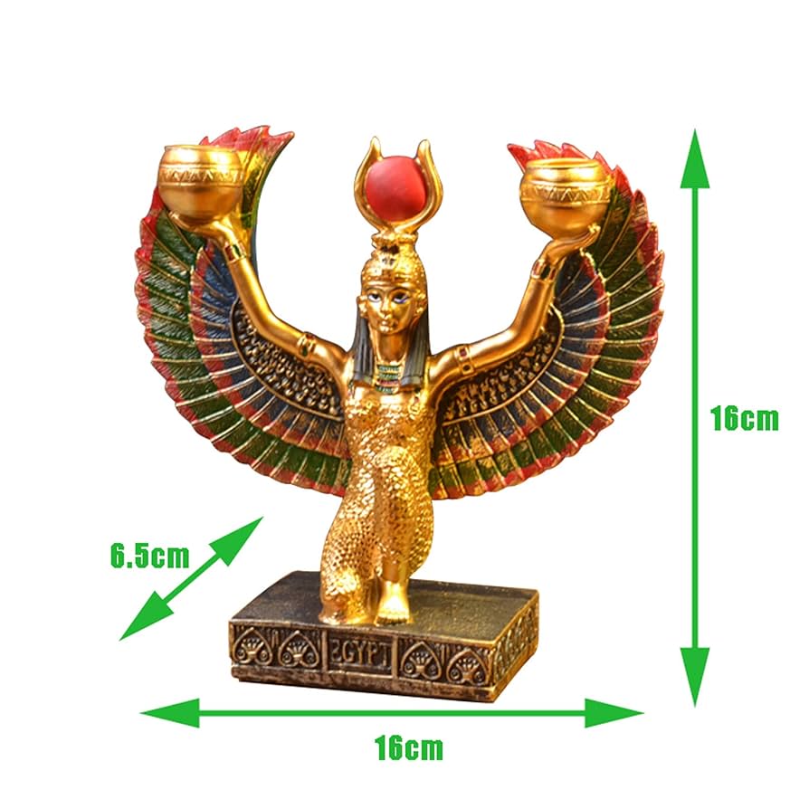 エジプト 置時計 アヌビス神 イシス女神 インテリア おしゃれ オシャレ 黒 金 エジプト女神イシス神の壁掛け インテリア神話置物飾り壁飾り