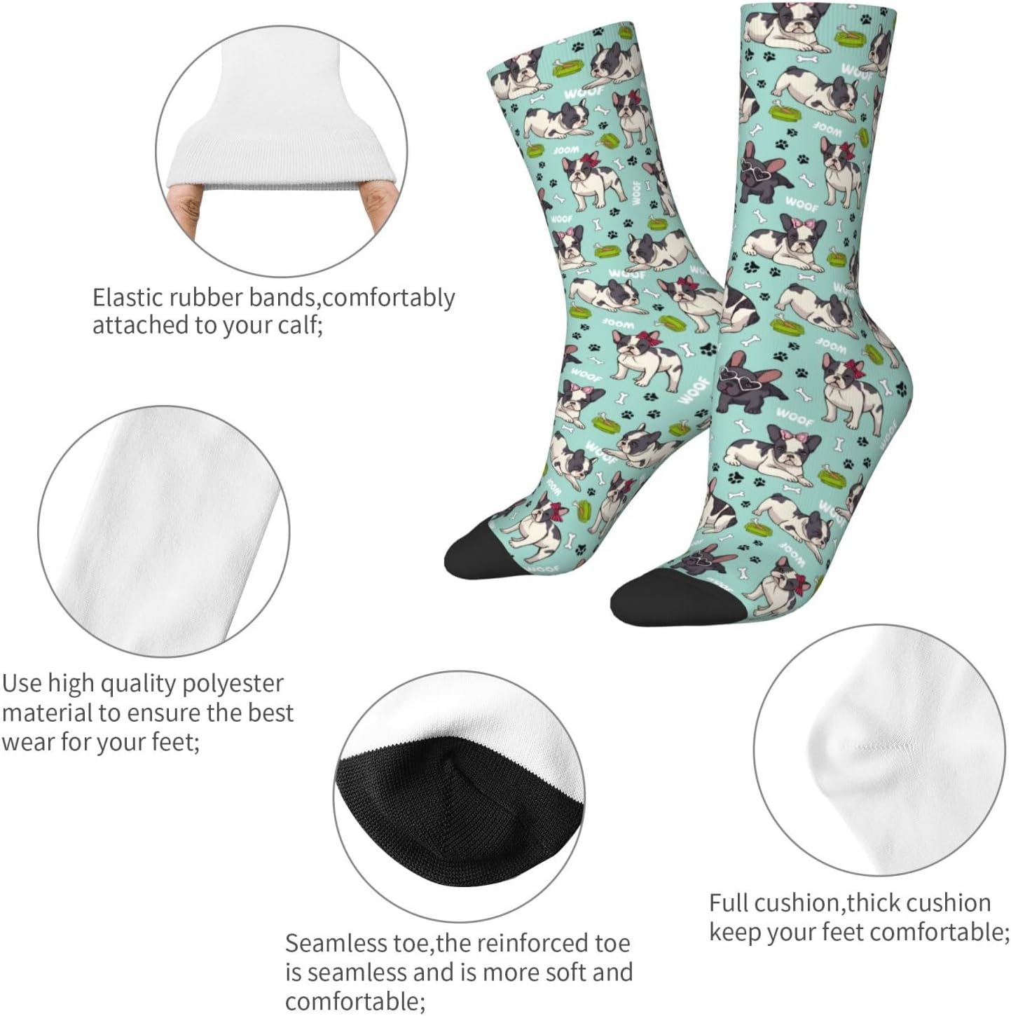 Dachshund Socks, Novelty Dachshund Socks Crew Socks for Men and Women, Funny Crazy Socks Winter - Image 6