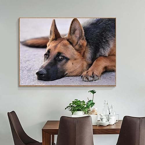 Miniatura 2 de Kits de pintura de diamantes 5D para adultos, taladro completo, perro, pastor alemán por números, kits de bordado de diamantes de imitación, regalos